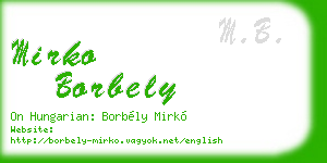 mirko borbely business card