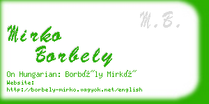 mirko borbely business card